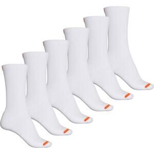 Merrell Women’s Cushioned Cotton Crew Socks 6 Pairs White Shoe Size 5-9.5 New
